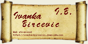 Ivanka Birčević vizit kartica